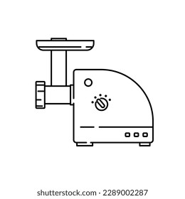 Meat grinder in the linear style icon.