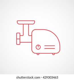 Meat Grinder Red Icon On White Background