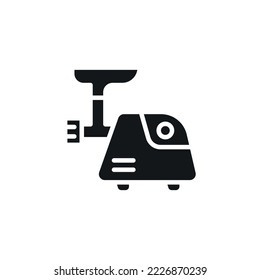 Meat grinder simple glyph icon. Vector solid isolated black illustration.