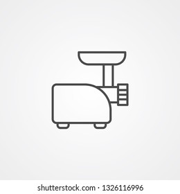 Meat grinder vector icon sign symbol