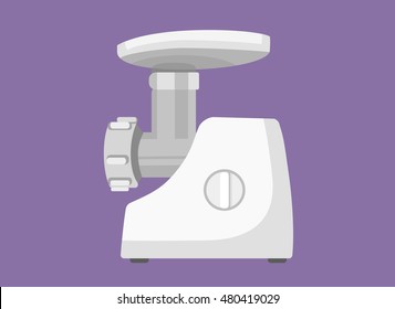 Meat grinder vector illustration. Home appliances