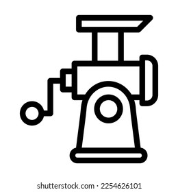Diseño de iconos de línea de vectores de purines de carne