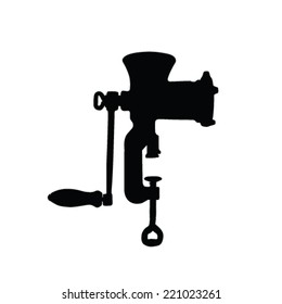 meat grinder vector silhouette