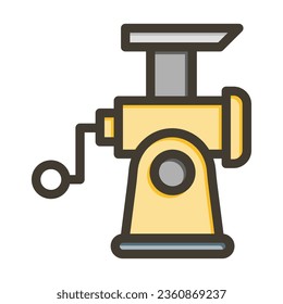 Meat Grinder Vector Thick Line Filled Colors Icon For Personal And Commercial Use.
