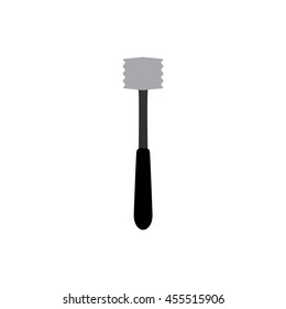 meat hammer icon in flat style