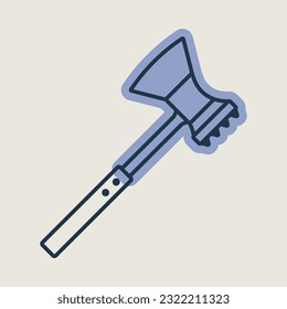 Meat hammer vector icon. Kitchen appliance. Graph symbol for cooking web site design, logo, app, UI