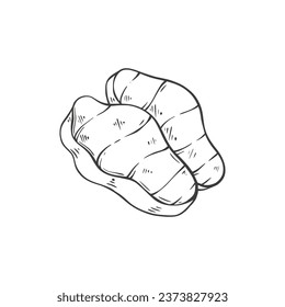 meat hand drawing vector illustration