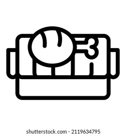 Meat hot icon outline vector. Food cook. Fire party