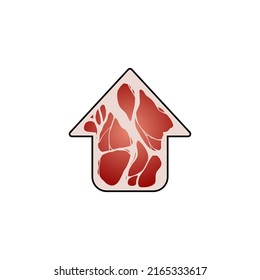 Meat House icon design in vector illustration 