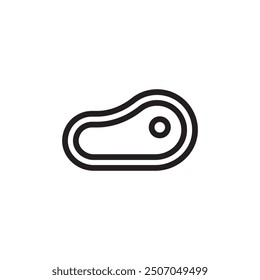 Meat icon, beef or pork line style icon vector illustration. Isolated on white background. 