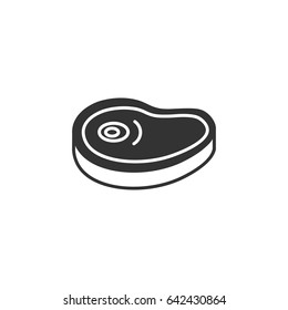 Meat icon. Beef steak.