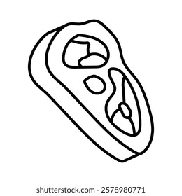 Meat icon Black and white logo