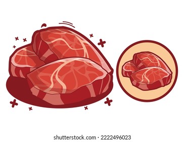 Meat icon cartoon vector illustration