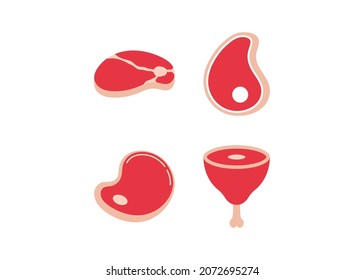 Meat icon design template vector isolated illustration