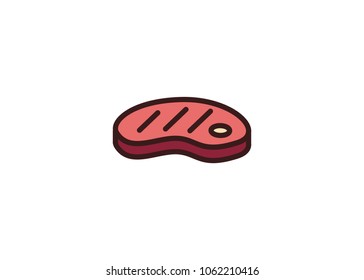 Meat icon, filled line icon