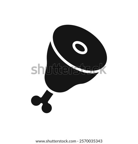 Meat icon Flat simple outline set