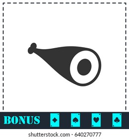 Meat icon flat. Simple vector symbol and bonus icon