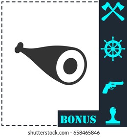 Meat icon flat. Simple vector symbol and bonus icon