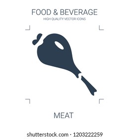 meat icon. high quality filled meat icon on white background. from food collection flat trendy vector meat symbol. use for web and mobile