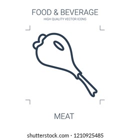 meat icon. high quality line meat icon on white background. from food collection flat trendy vector meat symbol. use for web and mobile