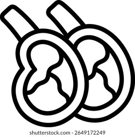 meat icon illustration design with outline, this is not made from any AI generation