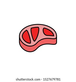 meat icon, illustration design template