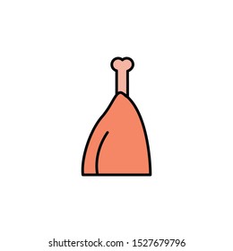 meat icon, illustration design template