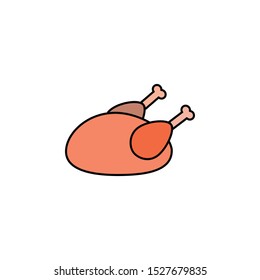 meat icon, illustration design template