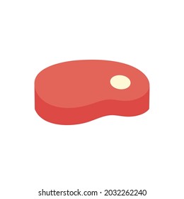 Meat icon. Isolated flat color icon. Vector illustration. Modern glyph design. Meat products. Food ingredients