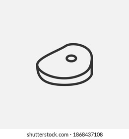 Meat icon isolated on background. Food symbol modern, simple, vector, icon for website design, mobile app, ui. Vector Illustration