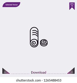 Meat icon isolated on grey background.Premium symbol for website design, mobile application, logo, ui.Vector illustration eps10.