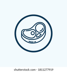 meat icon isolated on white background from viking collection. meat icon trendy and modern meat symbol for logo, web, app