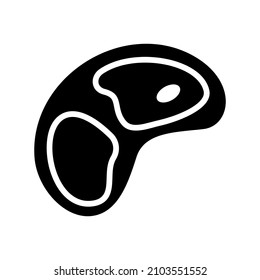 Fleischsymbol einzeln auf weißem Hintergrund