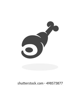 Meat icon isolated on white background. Meat vector logo. Flat design style. Modern vector pictogram for web graphics - stock vector