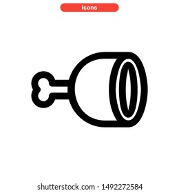 meat icon isolated sign symbol vector illustration - high quality black style vector icons
