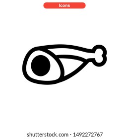 meat icon isolated sign symbol vector illustration - high quality black style vector icons
