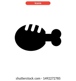 meat icon isolated sign symbol vector illustration - high quality black style vector icons
