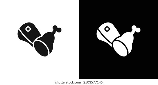 meat icon line art vector