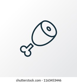 Meat icon line symbol. Premium quality isolated ham element in trendy style.