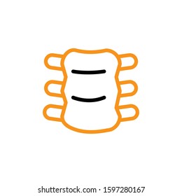 Meat icon. Line and two colour design template