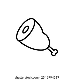Meat icon linear logo isolated