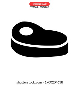 meat icon or logo isolated sign symbol vector illustration - high quality black style vector icons
