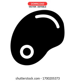 meat icon or logo isolated sign symbol vector illustration - high quality black style vector icons
