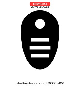 Icono de carne o logotipo símbolo de signo aislado Ilustración vectorial - Iconos vectoriales de estilo negro de alta calidad

