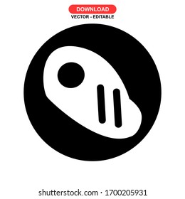 meat icon or logo isolated sign symbol vector illustration - high quality black style vector icons
