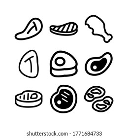 meat icon or logo isolated sign symbol vector illustration - Collection of high quality black style vector icons
