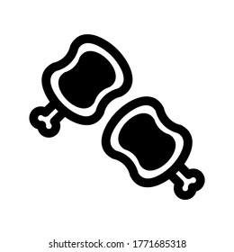 meat icon or logo isolated sign symbol vector illustration - high quality black style vector icons
