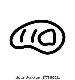 meat icon or logo isolated sign symbol vector illustration - high quality black style vector icons
