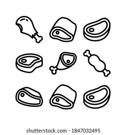 Meat icon or logo isolated sign symbol vector illustration - Collection of high quality black style vector icons
