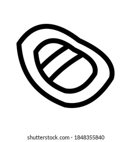 Icono de carne o logotipo símbolo de signo aislado ilustración vectorial - iconos vectoriales de estilo negro de alta calidad
